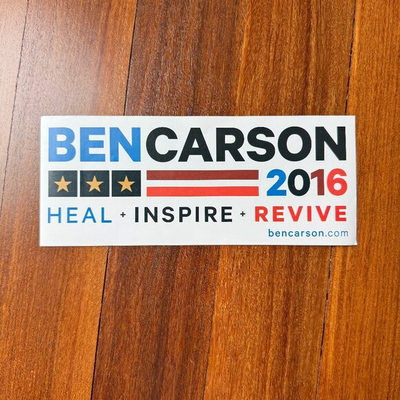 NEW Ben Carson 2016 Presidential Bumper Sticker - Picture 1 of 2